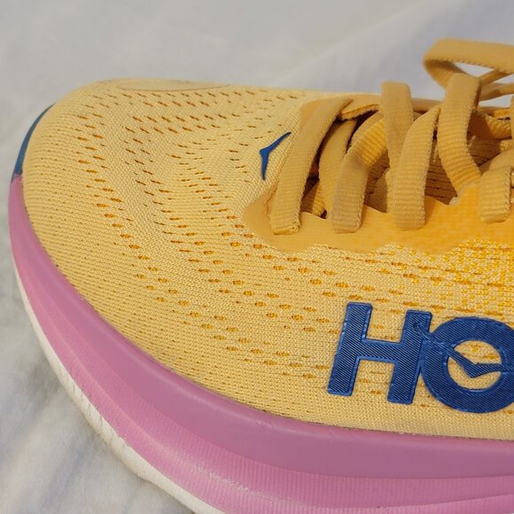Hoka One One Bondi 8 ‘Impala/Cyclamen Running Gym Training Women’s Sz 5B Yellow - Picture 9 of 15